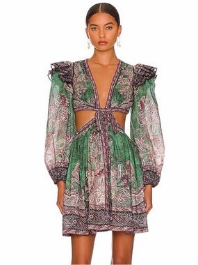 zimmermann allia tie short dress Zimmermann // Linen Floral Allia Dress  VSP Consignment